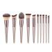 DFHBFG 10 Piece Makeup Brush Set Eye Shadow Cheek Red Powder Full Set Makeup Tool Brush As shown in the figure D