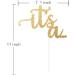 Glitter Double Sided Gold Gender Reveal Cake Topper - Boy or Girl Baby Party Decor - Buy Online on SooperMarket.com