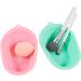 Dajidafu Makeup Brush Cleaning Mat Reusable Folding Cosmetic Tools Washing Pad Portable Eyeliner Applicators Scrubber Household Green - Buy Online on SooperMarket.com