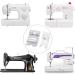 2 Pcs Roller & Zigzag Teflon Sewing Machine Presser Foot Set - Compatible with Singer, Brother, Babylock, & More - Low Shank Simplicity Sewing Machine Accessories - Buy Online on SooperMarket.com