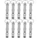 Premium Pet Training Pipe - 10 Adjustable Stainless Steel Dog Whistles | Stop Barking with Sound Waves | Multi-Function Keychain - Buy Online on SooperMarket.com