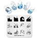 Nail Art Stamping Plate Natural Sea Waves Template - Alexnailart NA011 - Buy Online on SooperMarket.com