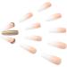 Brishow Christmas Glitter Snow False Nails - 24pcs Ballerina Acrylic Short Fake Nails for Women and Girls - Buy Online on SooperMarket.com