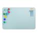 Silicone Craft Mat, 24"x16" Large Painting Mat for Craft Resin Casting, Non Stick Heat-Resistant Creator Craft Pad with Cleaning Cup for Art, Clay and Play Dough (Blue) Blue-new