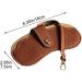 Vintage Leather Eyeglasses Case Holder | Portable Slim Sunglasses Pouch | Soft Glasses Bag for Men & Women - Brown - Buy Online on SooperMarket.com