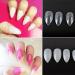 Yimart 500pcs Stiletto Clear False Nails - Oval Sharp Full Cover Nail Tips for Acrylic & Gel - Nail Art Decoration Salon - Buy Online on SooperMarket.com