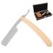 3pcs Manual Razor Set with Beard Brush & Shaving Strips | Premium Wooden Box Gift Set - Ideal for Smooth Shaving - Buy Online on SooperMarket.com