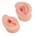 Practice Ear Model Soft Elastic Jewelry Display 1 Pair Ear Model for Beginner for Piercing Salon(Light Skin Color)