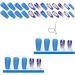 Aflytep Blue French Wearable Nails Wearable Press on Nails False Nail Tips Full Cover Nail Tips Art Finished Nails - Buy Online on SooperMarket.com