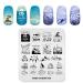 Alexnailart Nail Image Stamp Stencil Ocean Theme Stamping Plate Manicure Printing Tool