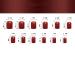 Medium Press-On Nails for Girls & Teens | Full Cover Ballerina Coffin False Nails - 24 Single-Colored Acrylics #05 - Buy Online on SooperMarket.com