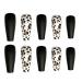 Dajidafu 1 Set French Tip Press on Nails Frosted Manicure Artificial Fingernails Matte Decals Wraps Full Cover Salon DIY