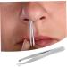 Nose Hair Tweezers Stainless Steel Round Tip Face Hair Remover Eyelash Eyebrow Tweezers Manicure Tackle - Buy Online on SooperMarket.com