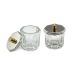 ConStore 2PCS Glass Crystal Dappen Dish with Lid Mini Bowl Cups Nail Art Tools Clear Nail Art Equipment for Mixing Liquid Powder