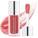 ZARICS Plumping Lip Oil Hydrating Lip Gloss Tinted Lip Balm Lip Care Transparent Toot Lip Oil Long Lasting Nourishing Lip Glow Oil Non-sticky Big Brush Glitter Shine Primer Lip Tint (ROSEWOOD)