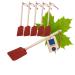 5x Hofmeister fly gossip made of maple and leather red and shaped flying mosquito bats clapping for flying and insects catch 46 cm red/nature 5