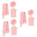 Housoutil 3 Sets Bath Sponge Set Exfoliating Bath Towel Back-pulling Towel Bathing Accessories Shower Pouf Exfoliating Body Scrubber Mesh Bath Pouf Gloves Wash Cloth Deep Cleaning Rayon Pink