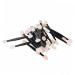 PLAFOPE 50 Pcs Eyeshadow Eyeliner Brushes Sponge Applicator Double Head Eyeshadow Brushes Size 1 Black