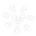 10PCs silicone ring for pacifier chain silicone button ring silicone ring for pacifier baby silicone ring pacifier holder for pacifier chains transparent soft silicone baby dummy pacifier clips brackets