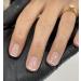 Mouyouglow press on nails short squoval nude of course white French fake nails with nail glue white tip natural acrylic artificial fingernails Q5