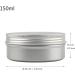 Buy 12-Pack 150ml Silver Aluminum Jars with Screw Caps - Empty Round Cosmetic Cans & Candle Boxes - International Shipping Available - Buy Online on SooperMarket.com