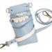 Hair Salon Hair Styling Toolkit Color Block Leather Hair Salon Hair Stylist Storage Crossbody Bag As shown Blue