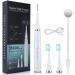 YXFOOR Electric Toothbrush for Adults and Kids with 2 Brush Heads and 1 Polishing Heads  Teeth Whitening Kit Tooth Whitener Calculus Tartar Remover Tools  5 Modes  USB Charging (001)