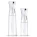 Hair Spray Bottle -2 Pack Fine Mist Spray Bottle Empty Ultra Fine Continuous Spray Water Bottle for Hairstyling, Cleaning, Plants, Misting & Skin Care (Clear, 5.4 Ounce,10 Ounce) 2 Piece Assortment Clear