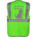 Safety vest for the dog owner with funny motif: DIE mit dem Hund gehen - Color: Neon Green Size: XXL Neon Green XXL