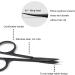 SCJJZ Women's razor blades tweezers eyebrow tweezers set of 4 eyebrow scissors with eyebrow clip eyebrow comb black - Buy Online on SooperMarket.com