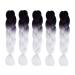 5PCS Ombre Jumbo Braid Hair Extensions Synthetic High Temperature Fiber Kanekalon Braiding Hair 24" (60cm)