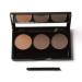 All-Day Waterproof Brow Powder - 3 Colors Eyebrow Makeup Palette with Brush | Natural Long-Lasting Eyebrow Solution - Buy Online on SooperMarket.com