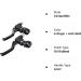 Premium Aluminum Alloy Bicycle Brake Levers - 2pcs Anti-Skid Handles for Mountain, Road, BMX Bikes - 4 Finger Design - Non-Slip Grip - 2.2cm Diameter - Buy Online on SooperMarket.com