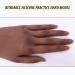 Professional Silicone Nail Practice Hand for Acrylic Nails | Left Hand Dark Brown with Adjustable Bracket and 50pcs Nail Tips - Buy Online on SooperMarket.com