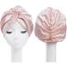 Lenaqueen 100% Silk Night Cap for Women - Pink Silk Sleep Bonnet with Elastic Band - Buy Online on SooperMarket.com