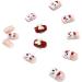 Christmas False Nails Snow Press on Nails - Antler Red Fake Nails 24pcs for Women and Girls - Buy Online on SooperMarket.com