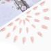 Aksod Long Coffin French Manicure Press on Nails Tips - Glossy Pink Fake Nails - 24Pcs Full Cover False Nails for Women and Girls - Buy Online on SooperMarket.com