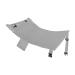 Folpus children's aircraft footrest/seat cover high-strength robust flabilitation support toddler travel bed aircraft foot hanging travel utensils gray 45cmx35cm