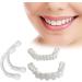 2 PCS Dentures Teeth for Women and Men Temporary Teeth Perfect Fake Teeth  Cover The Imperfect Teeth for Upper and Lower Jaw.