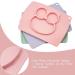 Qshare Toddler Plate | Portable BPA-Free Silicone Suction Plate for Kids | Dishwasher & Microwave Safe | 11x8x1 inch | Cream Pink - Buy Online on SooperMarket.com