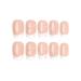 MISUD Glossy Square French Tip Fake Nails - 24Pcs | Pearl Acrylic Designs | White Glue-on False Nails for Women & Girls - Buy Online on SooperMarket.com