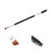 3Pcs Dual Brow Brush Set - Portable Professional Dual Headed Angled Eyebrow Brushes for Beauty Room & Travel - Ideal for Precise Eyebrow Application - Buy Online on SooperMarket.com