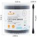 HOMEFOX Black Cotton Swabs Precision Pointed - 400 Count | Organic Charcoal Tip | Gentle & Cruelty-Free | Double-Sided | Soft Paper Stick | Black - Buy Online on SooperMarket.com