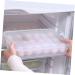 OSALADI 1pc box Capacity Multifunctional Holder Kitchen White Egg Plastic Refrigerator Tray Stackable Home White 31.5x22cm - Buy Online on SooperMarket.com