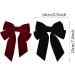 Kioiner 2 Pcs Large Bow Hair Clips Black Red Velvet Bows Barrettes French Bowknot Hair Clips Metal Hair Clips with Long Tail for Girls Women Ladies - Buy Online on SooperMarket.com