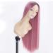 Buy SHIYID Pink Long Silky Straight Synthetic Hair Wig with Dark Roots - Glueless & Heat Resistant for Women | Shop Now! - Buy Online on SooperMarket.com