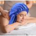 LadayPoa 2 Pcs Long Satin Sleep Cap for Women - Black+Blue | Silky Bonnet for Curly Hair Protection - Buy Online on SooperMarket.com