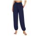 Rytejfes linen pants women long summer white light fabric trousers Elegant stretch wide leg linen summer pants airy short size pump pair of leisure pants hint pants 16*!Black XL