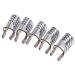 5PCS/SET Reusable Nail Art Extension Forms Guide Acrylic Nail Uv Gel Nail Extention Tips Nails Aluminum Form Guide(Silver)