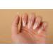 LADYING 24 Pcs Gel False Nails Short Almond French Tip Gradient White Fake Nails with Nail Glue - Women's Nail Art Kit - Buy Online on SooperMarket.com
